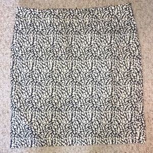 Ann Taylor Loft Black White Pencil Skirt Size 14